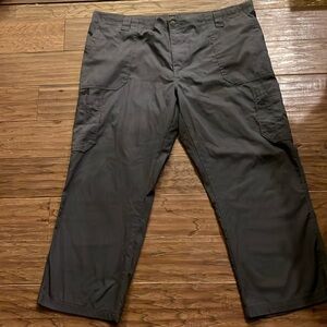 Carhartt Mens Ripstop Cargo Utility Scrub Bottoms Pants Blue Gray Size 2XL Short